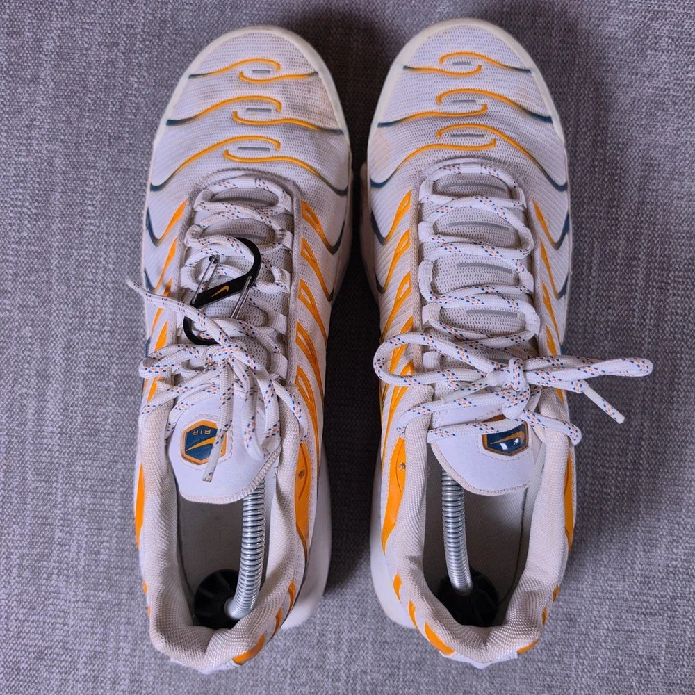 Nike Air Max Plus SE Mens 13 White Orange Blue DV3507-100 Carabiner Sneakers